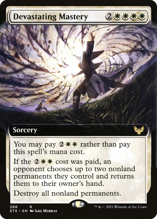 Devastating Mastery (STX-288) - Strixhaven: School of Mages: (Extended Art) - Premium MTG Single from Wizards of the Coast - Just $0.08! Shop now at Game Crave Tournament Store