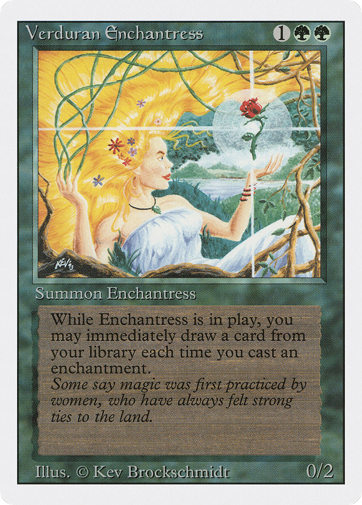 Verduran Enchantress (3ED-223) - Revised Edition - Premium MTG Single from Wizards of the Coast - Just $1.54! Shop now at Game Crave Tournament Store