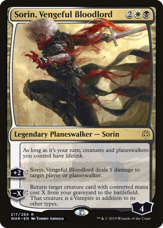 Sorin, Vengeful Bloodlord (WAR-217) - War of the Spark Foil - Premium MTG Single from Wizards of the Coast - Just $2! Shop now at Game Crave Tournament Store
