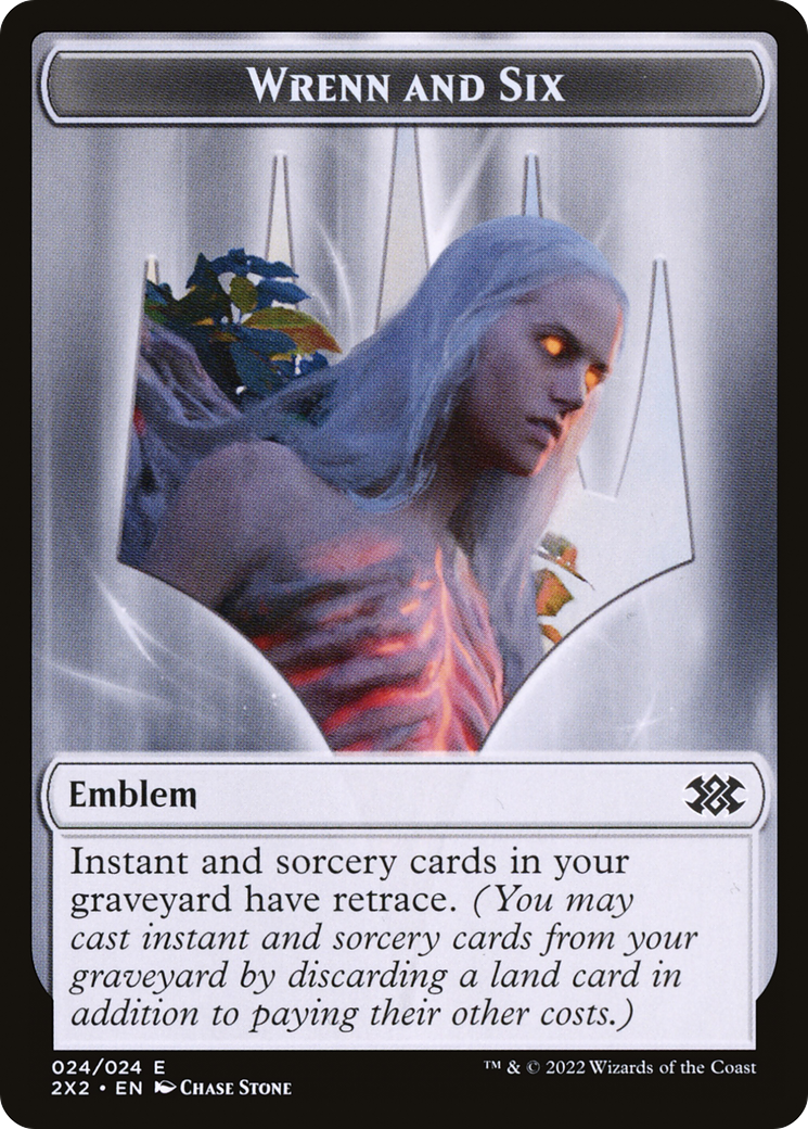 Wrenn and Six Emblem (T2X2-024) - Double Masters 2022 Tokens - Premium MTG Single from Wizards of the Coast - Just $0! Shop now at Game Crave Tournament Store
