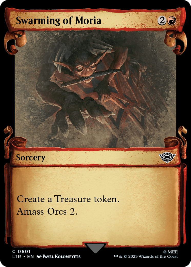 Swarming of Moria (LTR-601) - The Lord of the Rings: Tales of Middle-earth: (Showcase) - Premium MTG Single from Wizards of the Coast - Just $0.25! Shop now at Game Crave Tournament Store