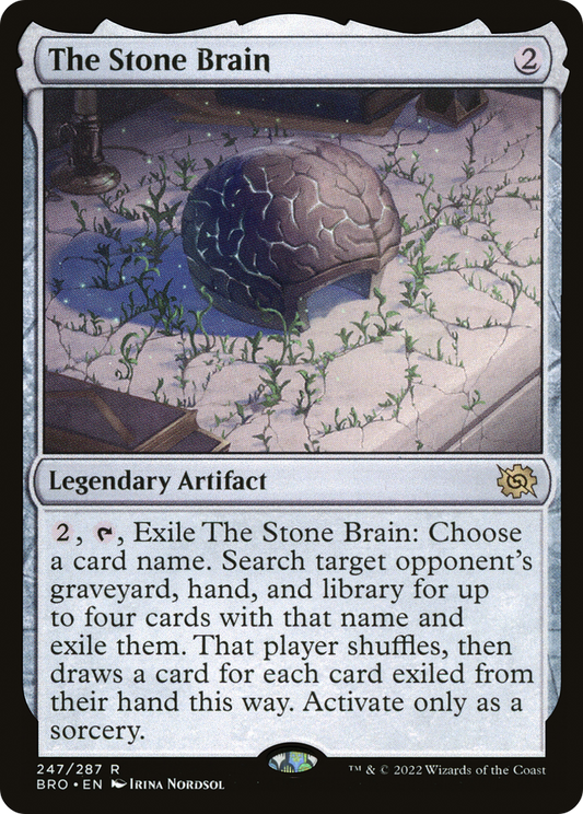 The Stone Brain (BRO-247) - The Brothers' War - Premium MTG Single from Wizards of the Coast - Just $0.40! Shop now at Game Crave Tournament Store