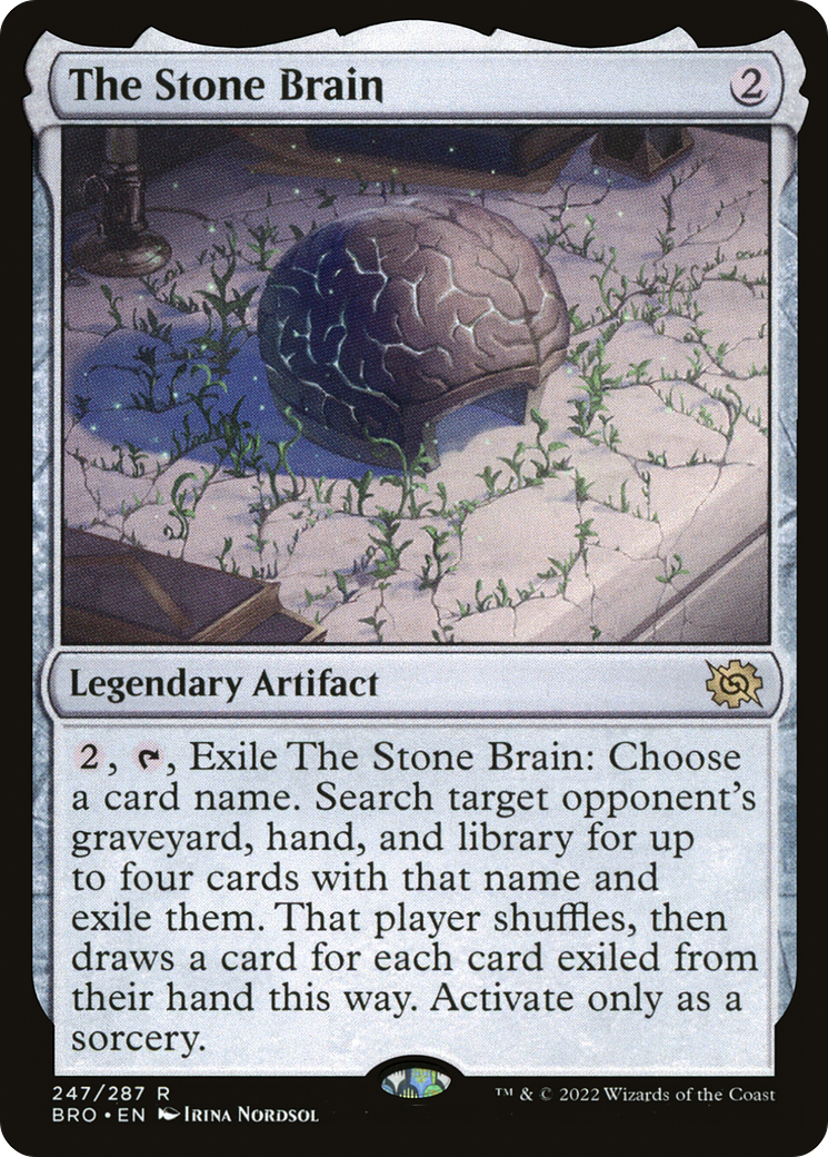 The Stone Brain (BRO-247) - The Brothers' War Foil - Premium MTG Single from Wizards of the Coast - Just $0.53! Shop now at Game Crave Tournament Store