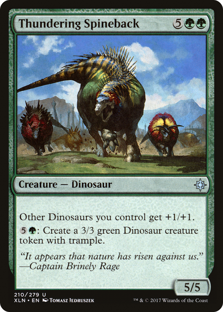 Thundering Spineback (XLN-210) - Ixalan Foil - Premium MTG Single from Wizards of the Coast - Just $0.16! Shop now at Game Crave Tournament Store