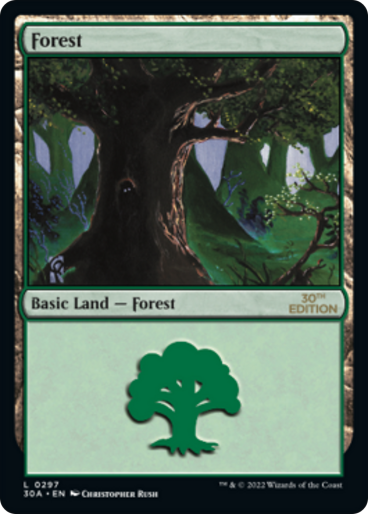 Forest (30A-297) - 30th Anniversary Edition - Premium MTG Single from Wizards of the Coast - Just $0.18! Shop now at Game Crave Tournament Store