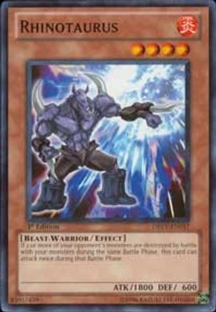 Rhinotaurus (DREV-EN017) - Duelist Revolution 1st Edition - Premium Yugioh Single from Konami - Just $0.25! Shop now at Game Crave Tournament Store