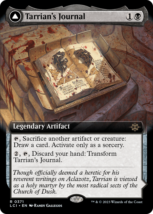 Tarrian's Journal // The Tomb of Aclazotz (LCI-371) - The Lost Caverns of Ixalan: (Extended Art) - Premium MTG Single from Wizards of the Coast - Just $0.08! Shop now at Game Crave Tournament Store