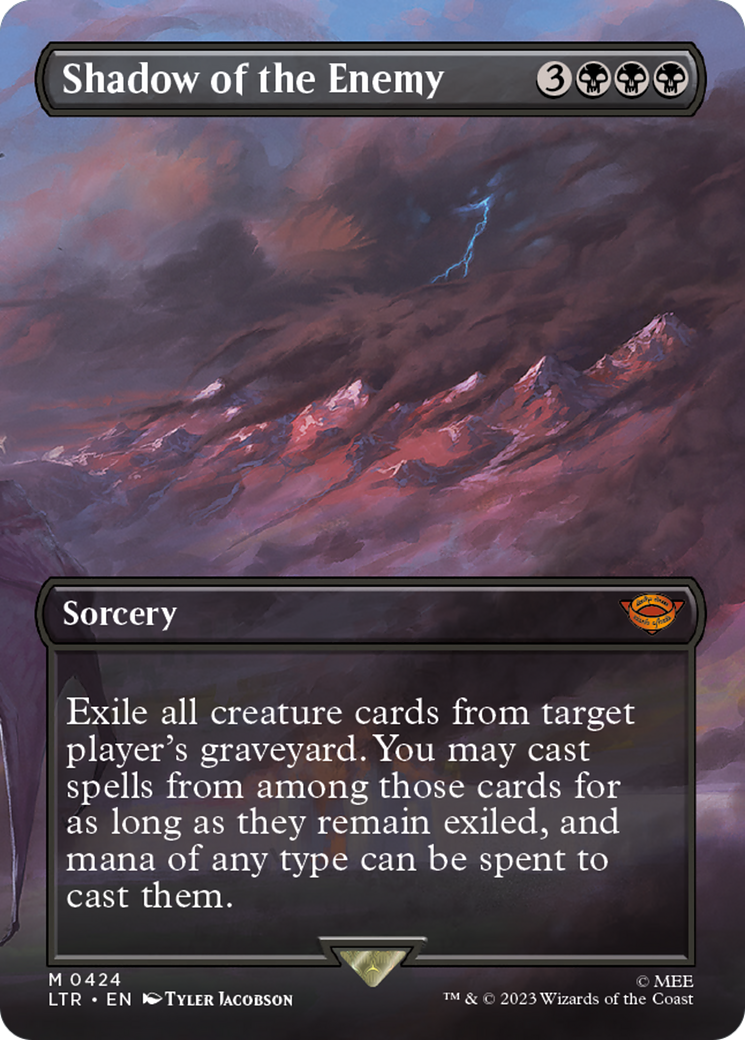 Shadow of the Enemy (LTR-424) - The Lord of the Rings: Tales of Middle-earth (Borderless) - Premium MTG Single from Wizards of the Coast - Just $0.38! Shop now at Game Crave Tournament Store