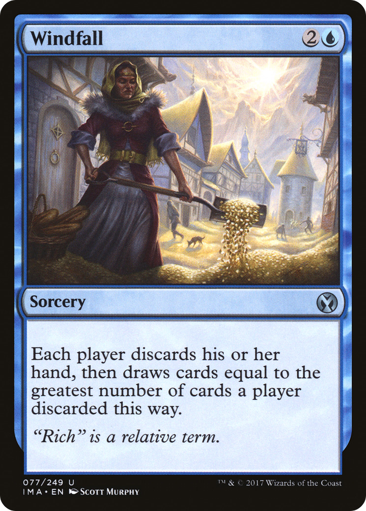 Windfall (IMA-077) - Iconic Masters Foil - Premium MTG Single from Wizards of the Coast - Just $1.90! Shop now at Game Crave Tournament Store