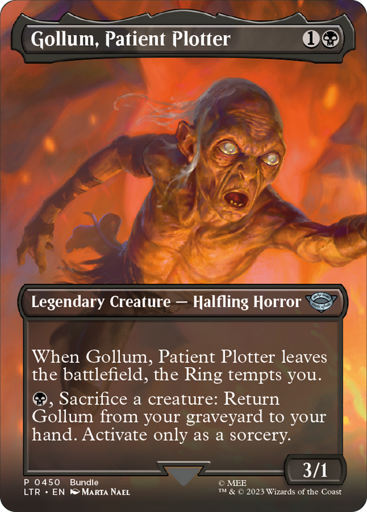 Gollum, Patient Plotter (LTR-450) - The Lord of the Rings: Tales of Middle-earth (Borderless) Foil - Premium MTG Single from Wizards of the Coast - Just $0.08! Shop now at Game Crave Tournament Store
