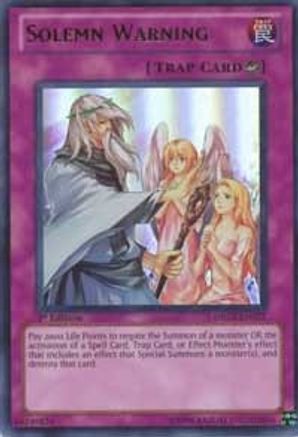 Solemn Warning (DREV-EN077) - Duelist Revolution Unlimited - Premium Yugioh Single from Konami - Just $4.11! Shop now at Game Crave Tournament Store