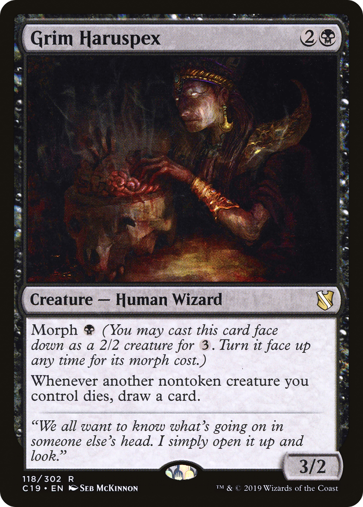 Grim Haruspex (C19-118) - Commander 2019 - Premium MTG Single from Wizards of the Coast - Just $0.91! Shop now at Game Crave Tournament Store