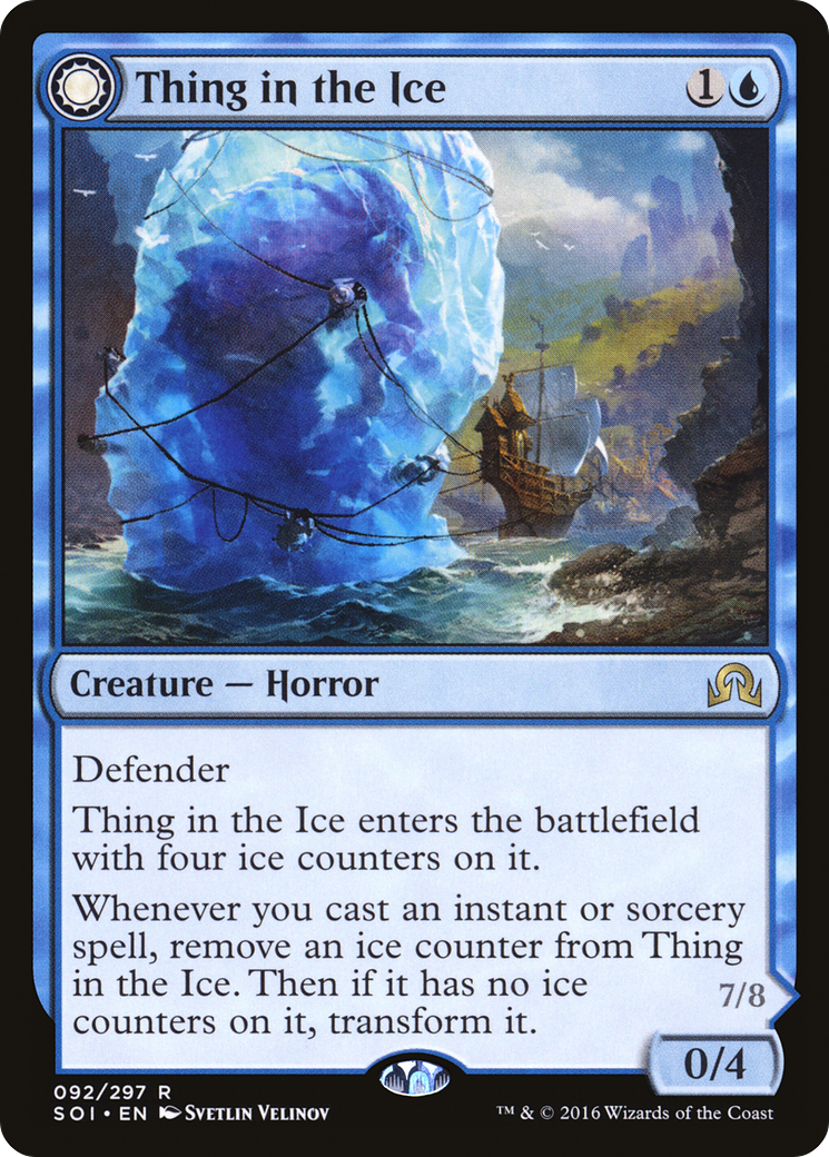 Thing in the Ice // Awoken Horror (SOI-092) - Shadows over Innistrad: (Double Faced Transform) Foil - Premium MTG Single from Wizards of the Coast - Just $1.12! Shop now at Game Crave Tournament Store