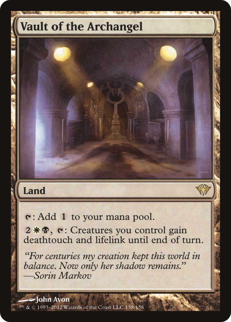 Vault of the Archangel (DKA-158) - Dark Ascension - Premium MTG Single from Wizards of the Coast - Just $0.22! Shop now at Game Crave Tournament Store