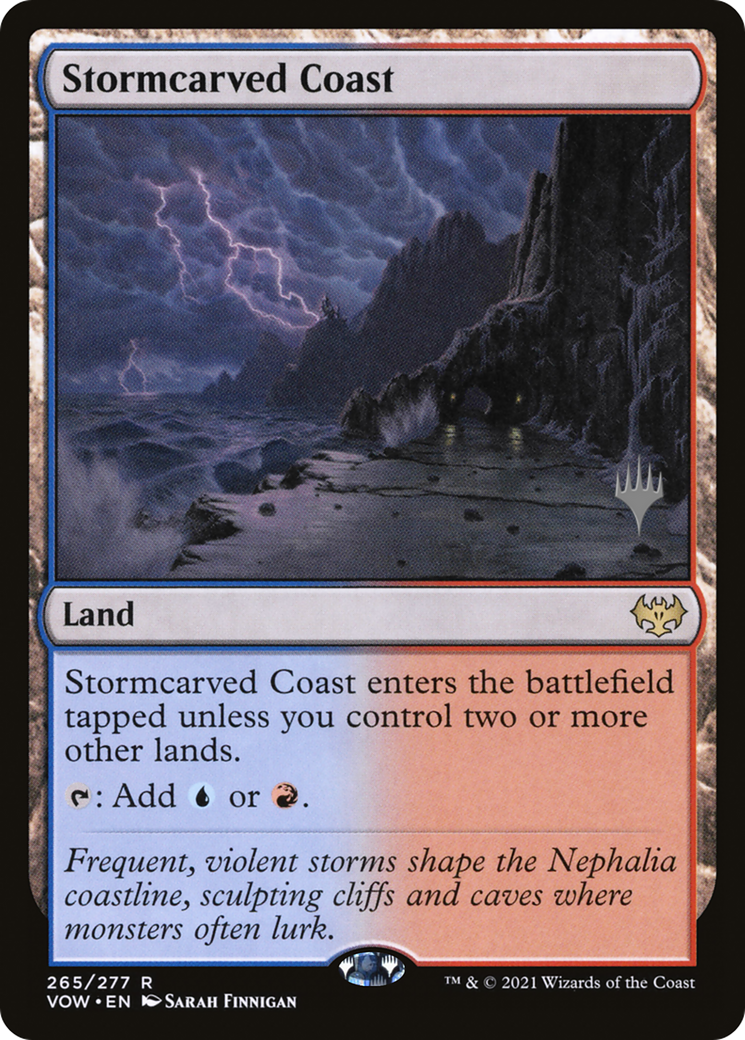 Stormcarved Coast (PVOW-265P) - Innistrad: Crimson Vow Promos - Premium MTG Single from Wizards of the Coast - Just $0.95! Shop now at Game Crave Tournament Store