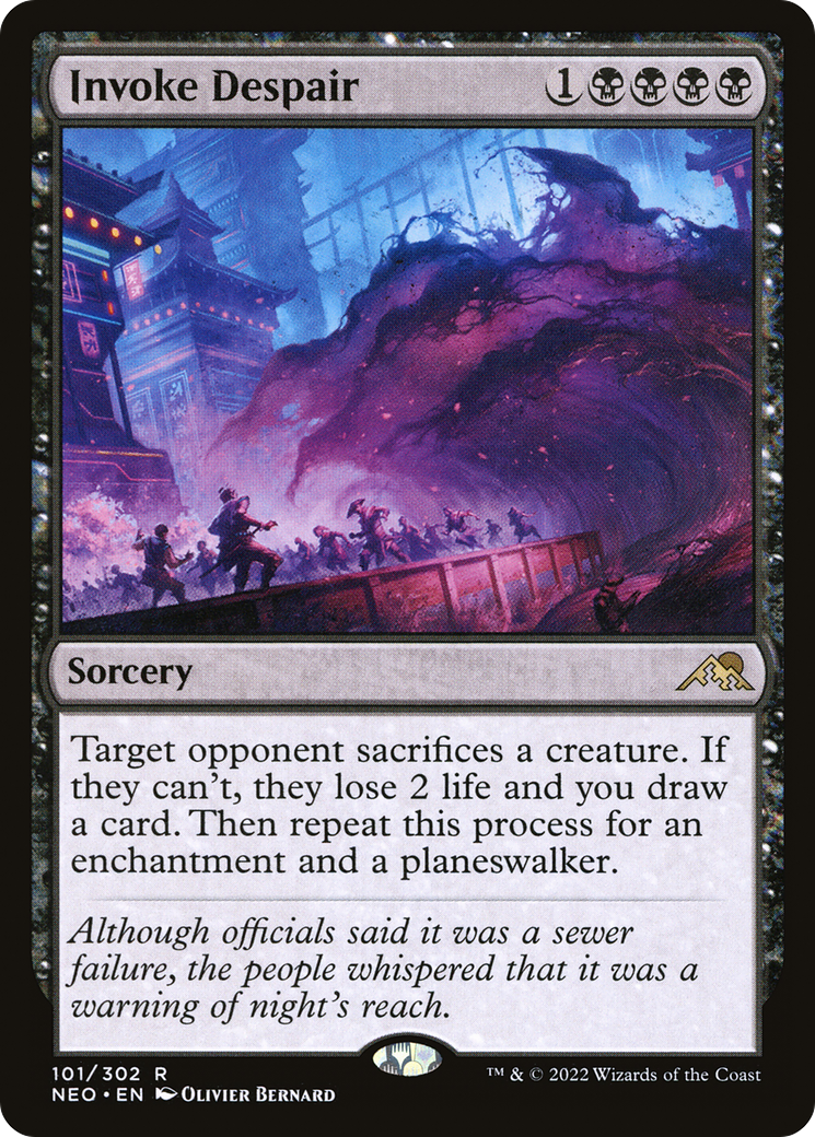 Invoke Despair (NEO-101) - Kamigawa: Neon Dynasty - Premium MTG Single from Wizards of the Coast - Just $0.08! Shop now at Game Crave Tournament Store