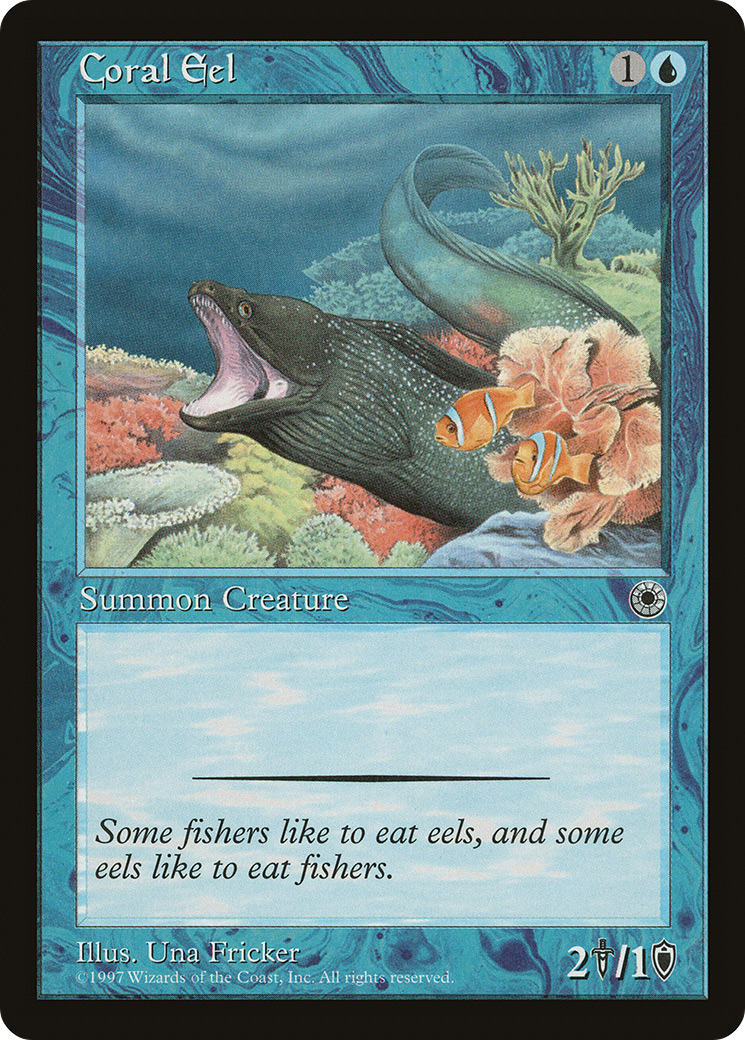Coral Eel (POR-049) - Portal - Premium MTG Single from Wizards of the Coast - Just $0.25! Shop now at Game Crave Tournament Store