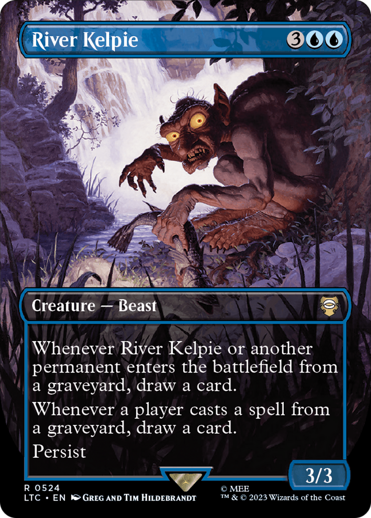 River Kelpie (LTC-524) - Tales of Middle-earth Commander (Borderless) Foil - Premium MTG Single from Wizards of the Coast - Just $1.95! Shop now at Game Crave Tournament Store