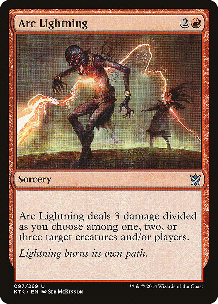 Arc Lightning (KTK-097) - Khans of Tarkir - Premium MTG Single from Wizards of the Coast - Just $0.08! Shop now at Game Crave Tournament Store