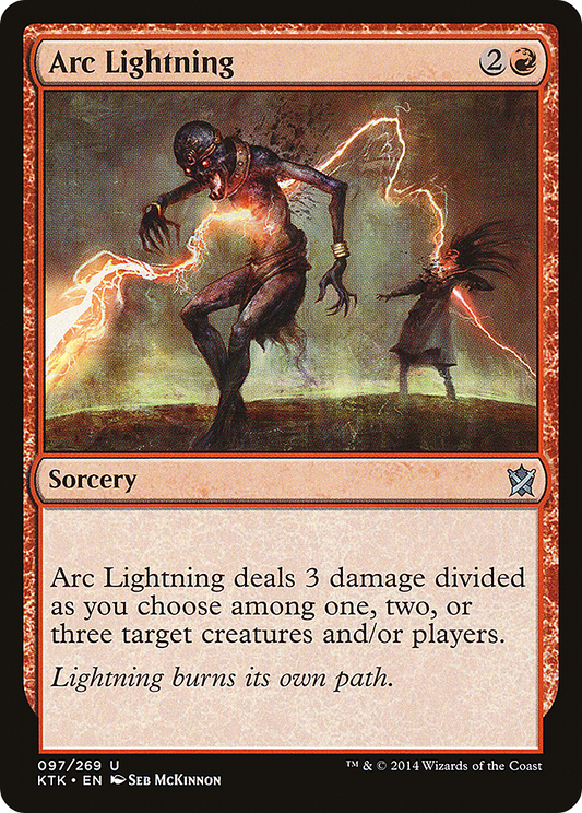Arc Lightning (KTK-097) - Khans of Tarkir - Premium MTG Single from Wizards of the Coast - Just $0.08! Shop now at Game Crave Tournament Store
