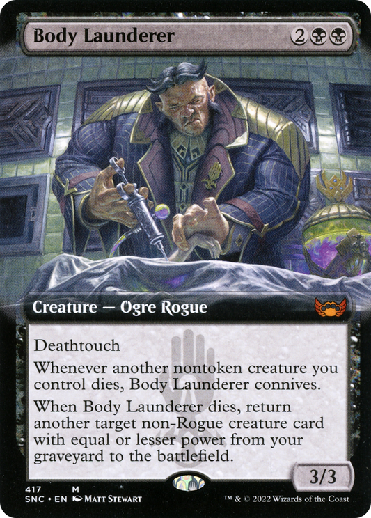 Body Launderer (SNC-417) - Streets of New Capenna: (Extended Art) - Premium MTG Single from Wizards of the Coast - Just $0.21! Shop now at Game Crave Tournament Store
