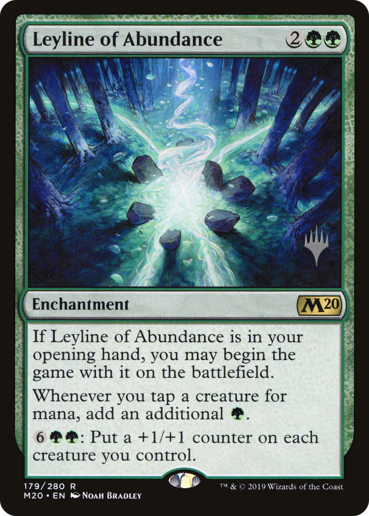 Leyline of Abundance (PM20-179P) - Core Set 2020 Promos - Premium MTG Single from Wizards of the Coast - Just $0.40! Shop now at Game Crave Tournament Store