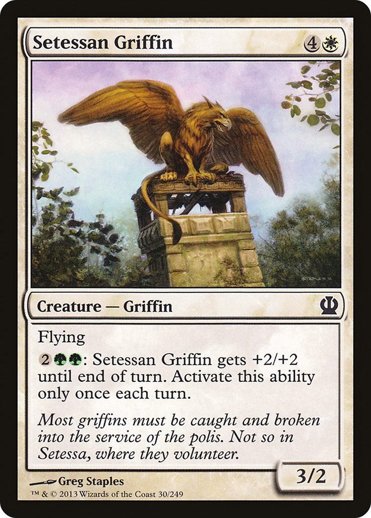 Setessan Griffin (THS-030) - Theros Foil - Premium MTG Single from Wizards of the Coast - Just $0.08! Shop now at Game Crave Tournament Store