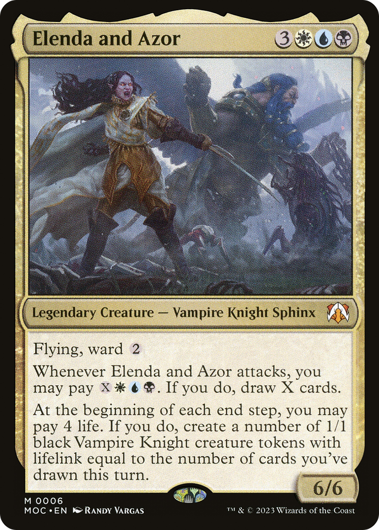 Elenda and Azor (MOC-006) - March of the Machine Commander - Premium MTG Single from Wizards of the Coast - Just $0.09! Shop now at Game Crave Tournament Store