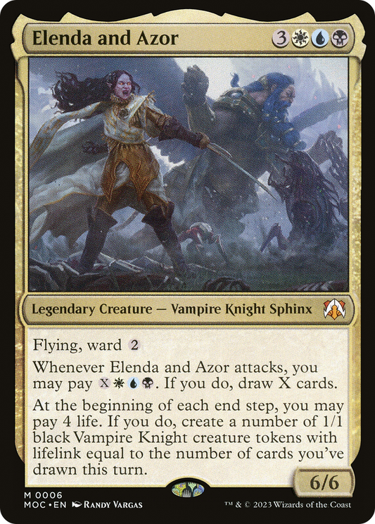 Elenda and Azor (MOC-006) - March of the Machine Commander - Premium MTG Single from Wizards of the Coast - Just $0.09! Shop now at Game Crave Tournament Store