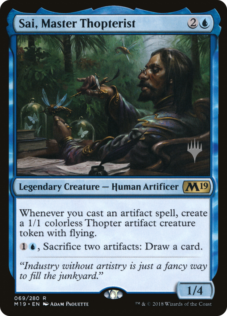 Sai, Master Thopterist (PM19-69P) - Core Set 2019 Promos - Premium MTG Single from Wizards of the Coast - Just $0.36! Shop now at Game Crave Tournament Store