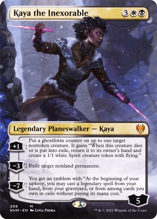 Kaya the Inexorable (KHM-288) - Kaldheim (Borderless) - Premium MTG Single from Wizards of the Coast - Just $0.72! Shop now at Game Crave Tournament Store