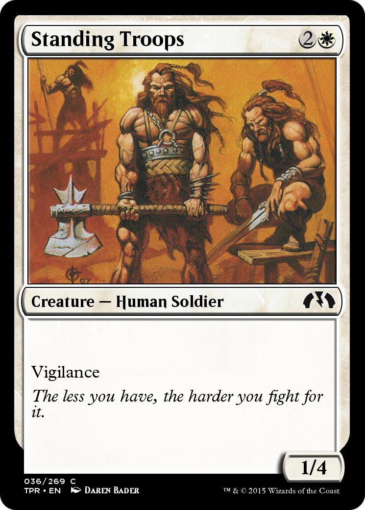 Standing Troops (TPR-036) - Tempest Remastered - Premium MTG Single from Wizards of the Coast - Just $0! Shop now at Game Crave Tournament Store