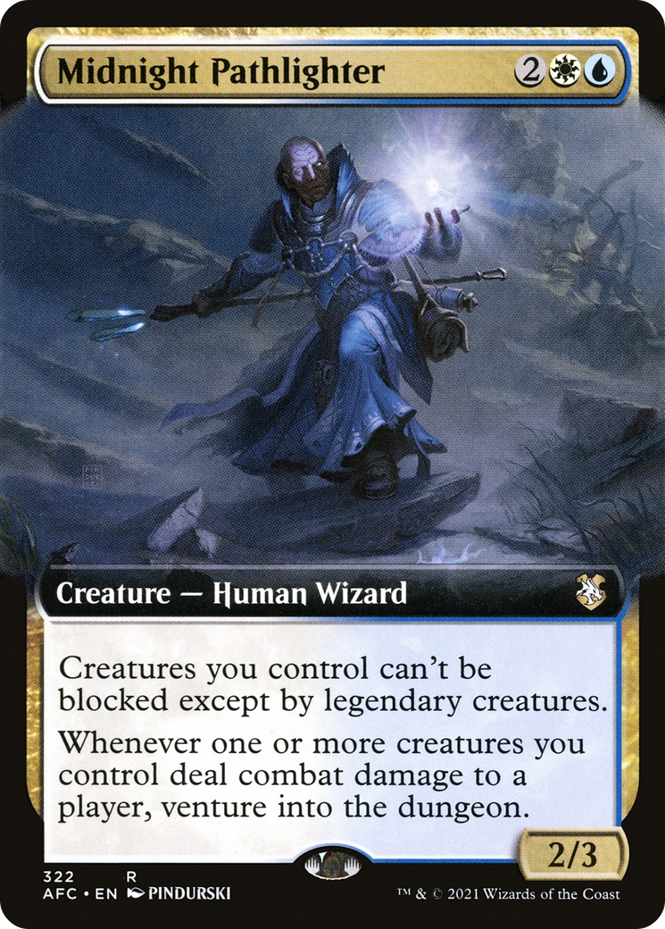 Midnight Pathlighter (AFC-322) - Forgotten Realms Commander: (Extended Art) - Premium MTG Single from Wizards of the Coast - Just $1.36! Shop now at Game Crave Tournament Store