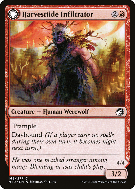 Harvesttide Infiltrator // Harvesttide Assailant (MID-143) - Innistrad: Midnight Hunt: (Double Faced Transform) Foil - Premium MTG Single from Wizards of the Coast - Just $0.08! Shop now at Game Crave Tournament Store