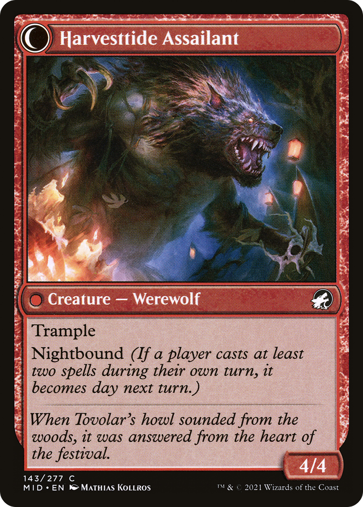 Harvesttide Infiltrator // Harvesttide Assailant (MID-143) - Innistrad: Midnight Hunt: (Double Faced Transform) - Premium MTG Single from Wizards of the Coast - Just $0.08! Shop now at Game Crave Tournament Store