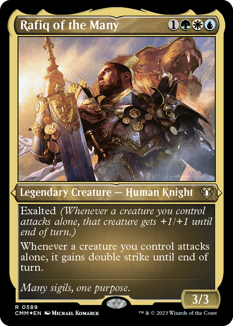 Rafiq of the Many (CMM-589) - Commander Masters Etched Foil - Premium MTG Single from Wizards of the Coast - Just $0.12! Shop now at Game Crave Tournament Store