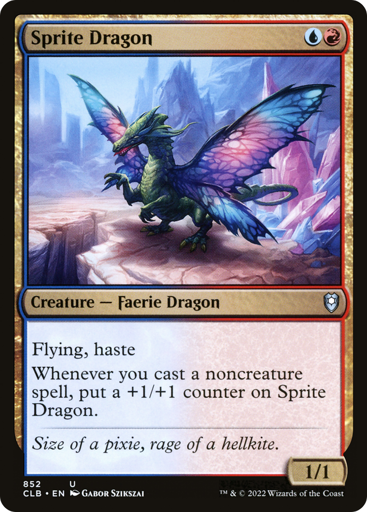 Sprite Dragon (CLB-852) - Commander Legends: Battle for Baldur's Gate - Premium MTG Single from Wizards of the Coast - Just $0.12! Shop now at Game Crave Tournament Store
