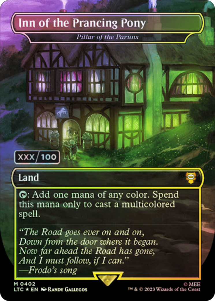Pillar of the Paruns (LTC-402Z) - Tales of Middle-earth Commander / Inn of the Prancing Pony (Borderless) Foil - Premium MTG Single from Wizards of the Coast - Just $400! Shop now at Game Crave Tournament Store