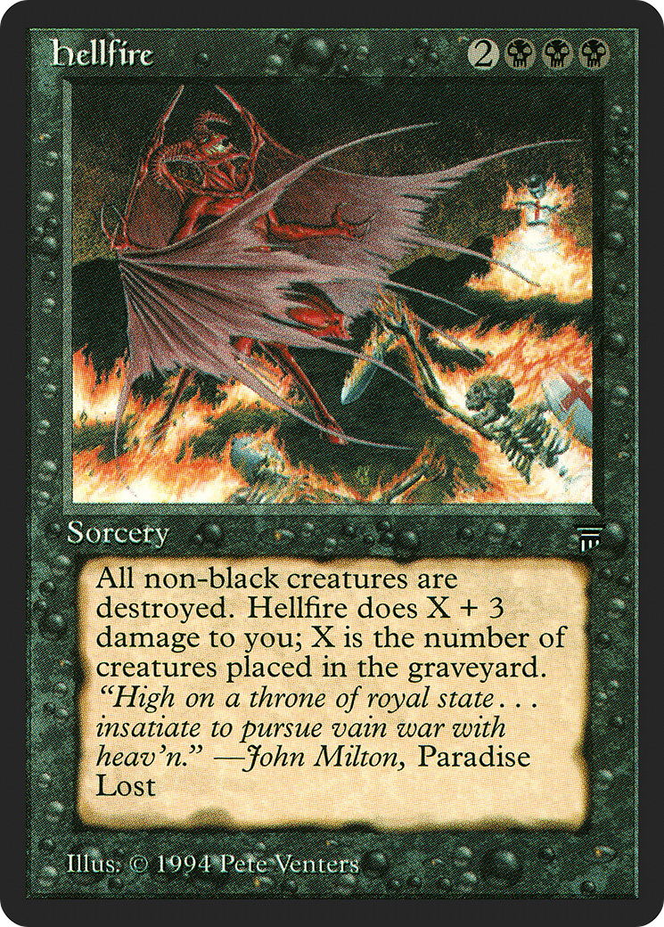 Hellfire (LEG-105) - Legends - Premium MTG Single from Wizards of the Coast - Just $27.20! Shop now at Game Crave Tournament Store