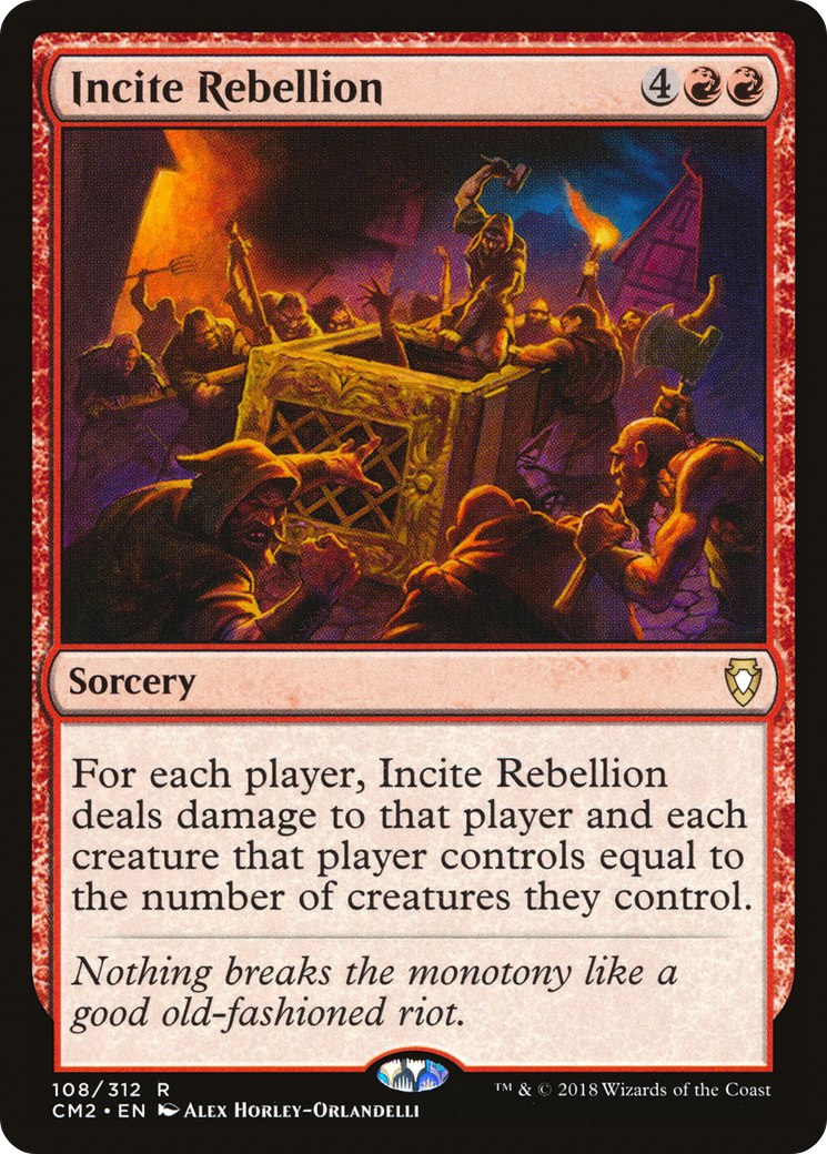 Incite Rebellion (CM2-108) - Commander Anthology Volume II - Premium MTG Single from Wizards of the Coast - Just $0.08! Shop now at Game Crave Tournament Store