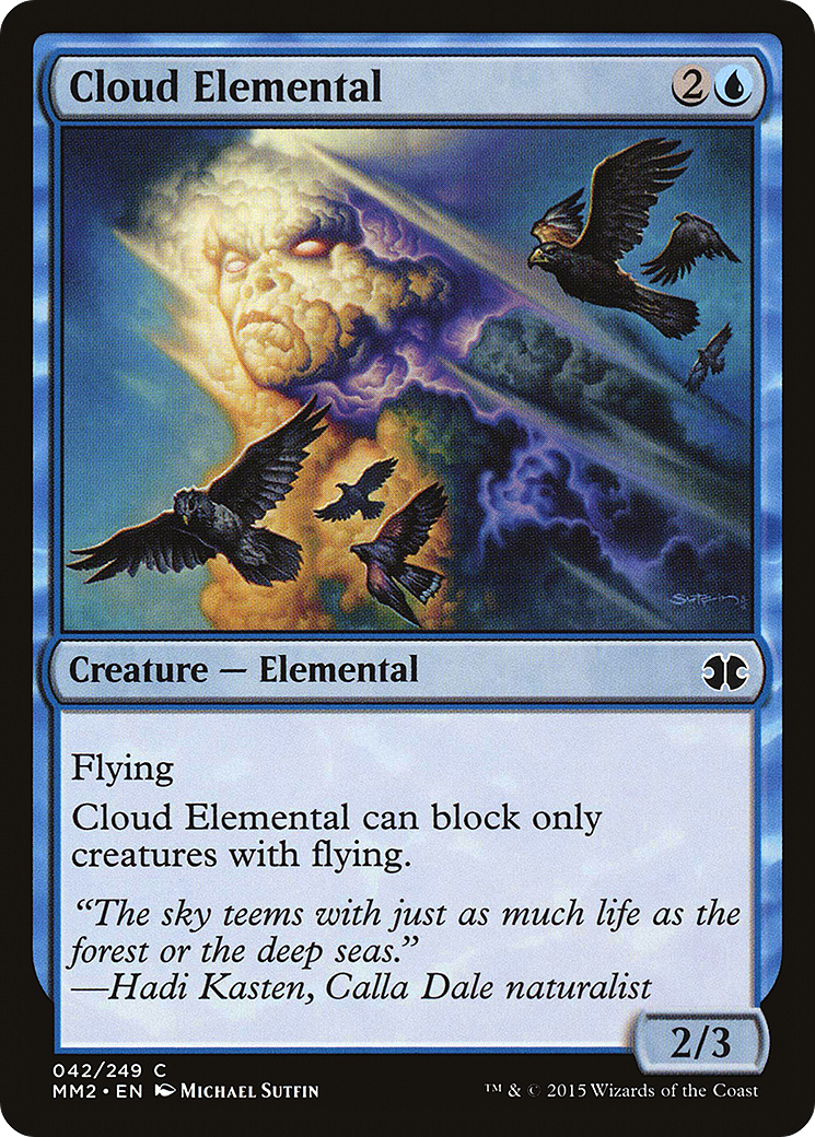 Cloud Elemental (MM2-042) - Modern Masters 2015 - Premium MTG Single from Wizards of the Coast - Just $0.08! Shop now at Game Crave Tournament Store