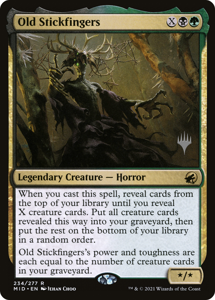 Old Stickfingers (PMID-234P) - Innistrad: Midnight Hunt Promos - Premium MTG Single from Wizards of the Coast - Just $0.11! Shop now at Game Crave Tournament Store