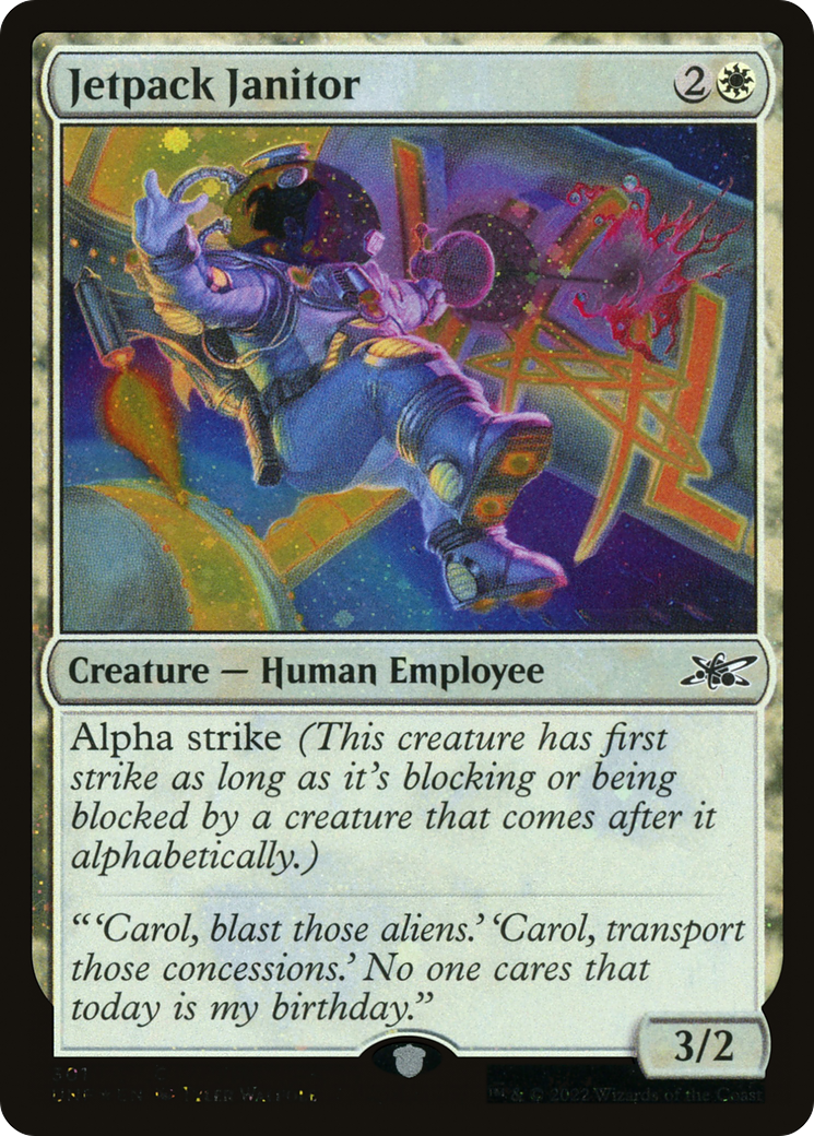 Jetpack Janitor (UNF-301) - Unfinity Foil - Premium MTG Single from Wizards of the Coast - Just $0.08! Shop now at Game Crave Tournament Store
