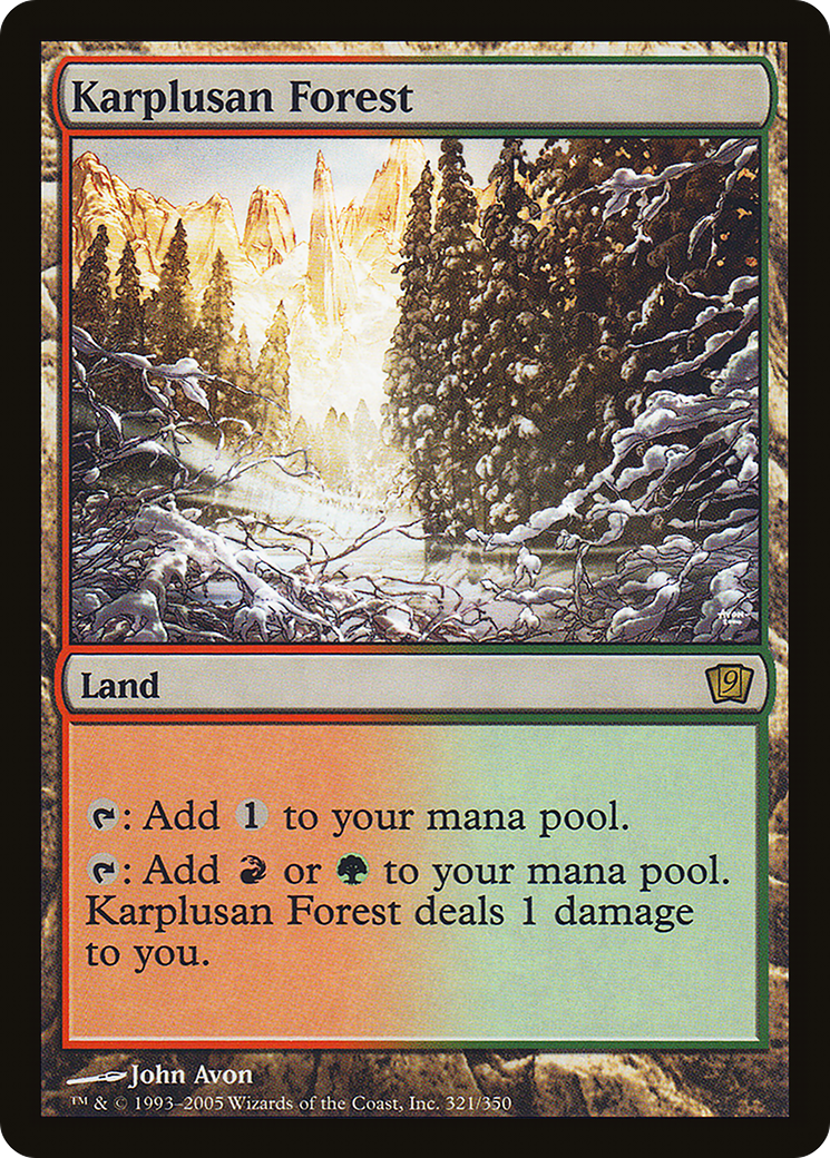 Karplusan Forest (9ED-321★) - Ninth Edition Foil - Premium MTG Single from Wizards of the Coast - Just $5.86! Shop now at Game Crave Tournament Store