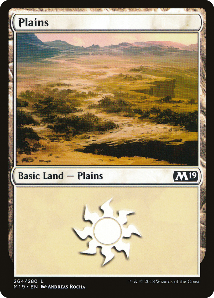 Plains (M19-264) - Core Set 2019 - Premium MTG Single from Wizards of the Coast - Just $0.08! Shop now at Game Crave Tournament Store