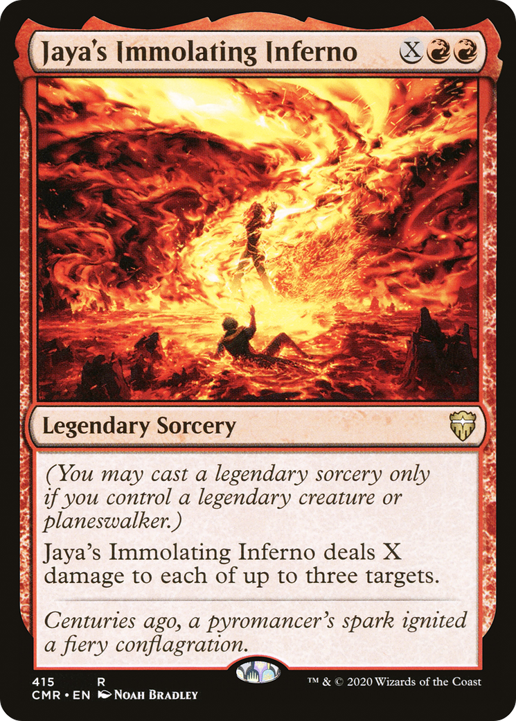 Jaya's Immolating Inferno (CMR-415) - Commander Legends - Premium MTG Single from Wizards of the Coast - Just $0.79! Shop now at Game Crave Tournament Store