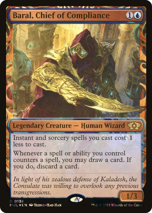 Baral, Chief of Compliance (MUL-138) - Multiverse Legends: (Showcase) Foil - Premium MTG Single from Wizards of the Coast - Just $3.64! Shop now at Game Crave Tournament Store