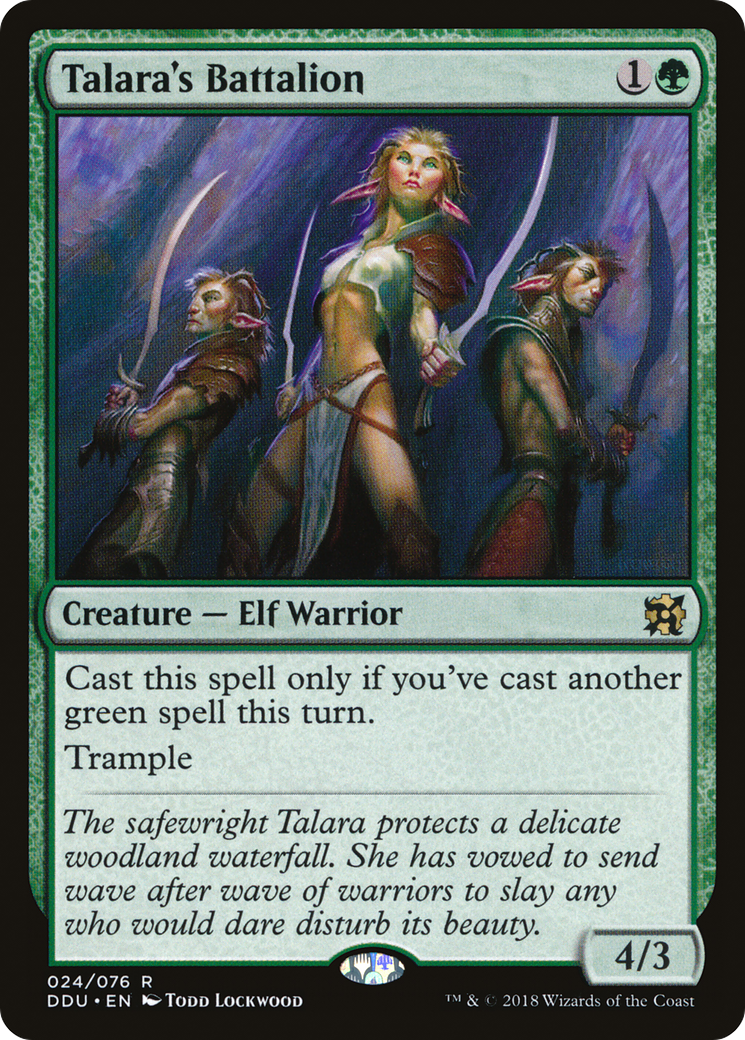 Talara's Battalion (DDU-024) - Duel Decks: Elves vs. Inventors - Premium MTG Single from Wizards of the Coast - Just $0.08! Shop now at Game Crave Tournament Store