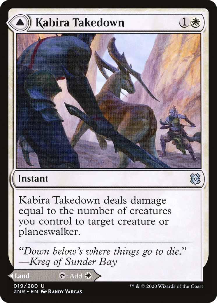 Kabira Takedown // Kabira Plateau (ZNR-019) - Zendikar Rising - Premium MTG Single from Wizards of the Coast - Just $0.08! Shop now at Game Crave Tournament Store