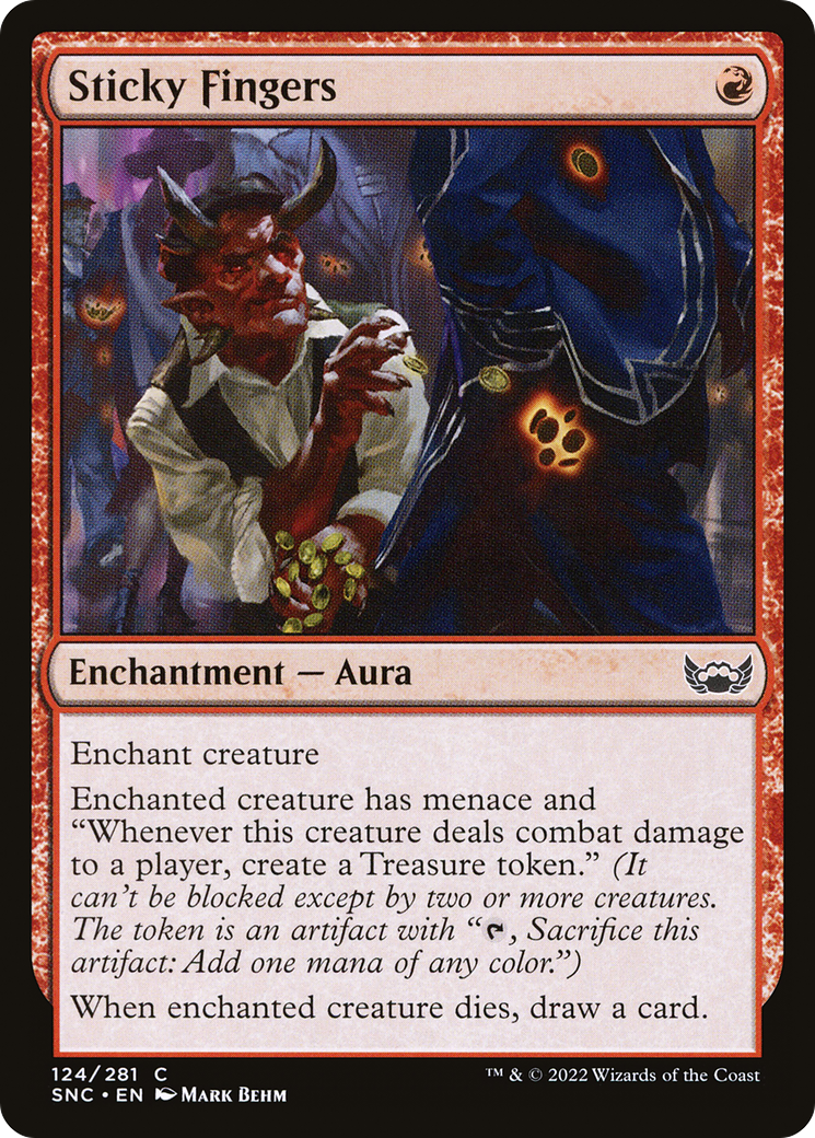 Sticky Fingers (SNC-124) - Streets of New Capenna Foil - Premium MTG Single from Wizards of the Coast - Just $0.42! Shop now at Game Crave Tournament Store